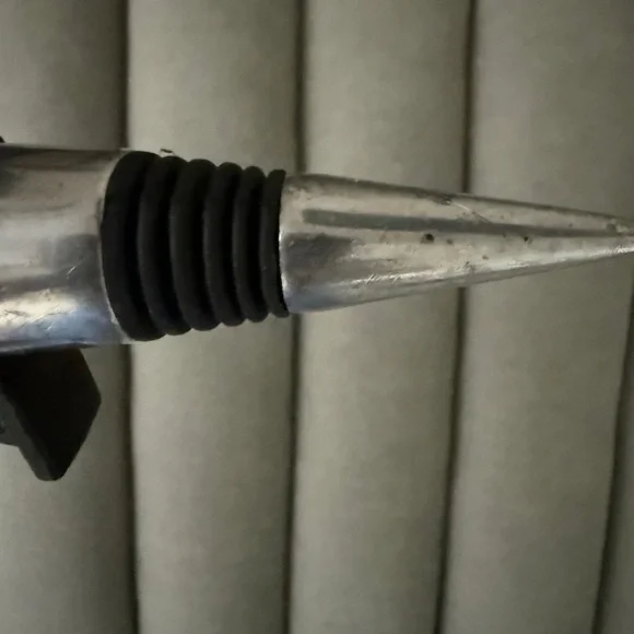 Pottery Barn Letter A Black Silver Wine Stopper Entertaining Details Decor Host - Picture 3 of 4